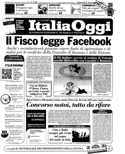 Italia oggi : quotidiano di economia finanza e politica